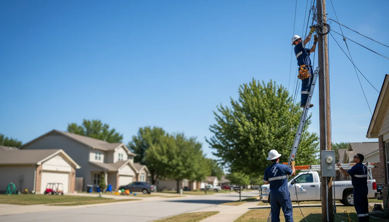 Residential electrician providing installation services in White City, KS